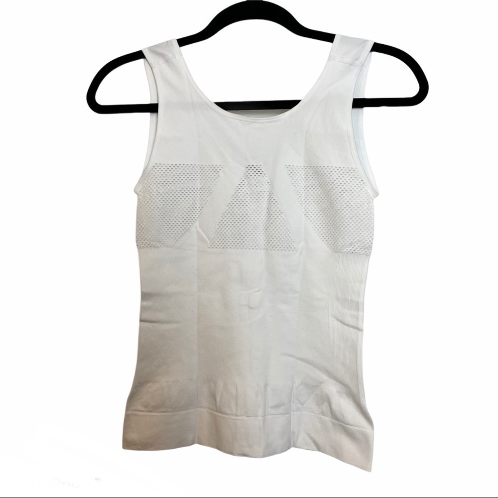 White Cooling Nylon Tank with Full Front Zipper - Picture 9 of 13